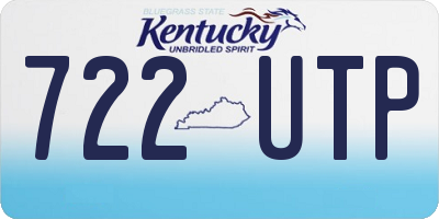 KY license plate 722UTP