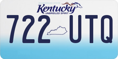 KY license plate 722UTQ
