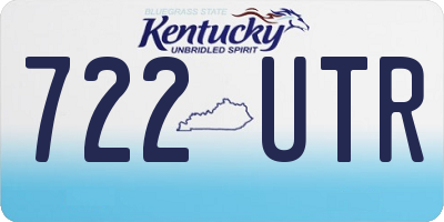 KY license plate 722UTR