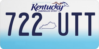 KY license plate 722UTT