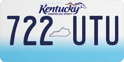 KY license plate 722UTU
