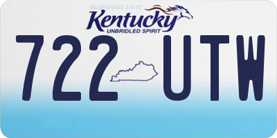 KY license plate 722UTW