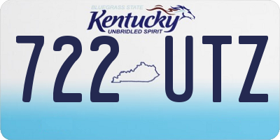 KY license plate 722UTZ