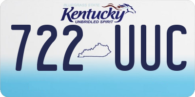 KY license plate 722UUC
