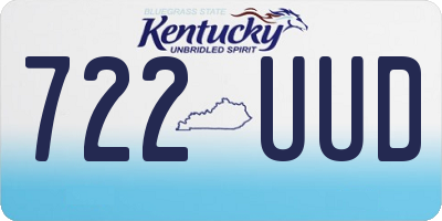 KY license plate 722UUD