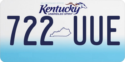 KY license plate 722UUE