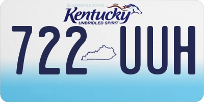 KY license plate 722UUH