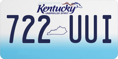 KY license plate 722UUI