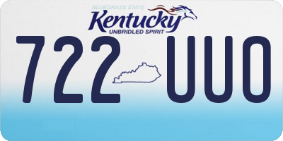 KY license plate 722UUO