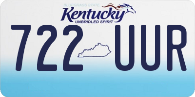 KY license plate 722UUR