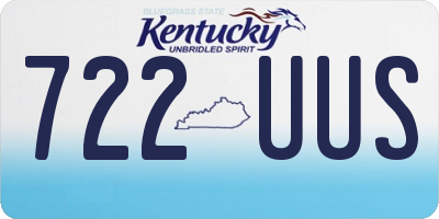 KY license plate 722UUS