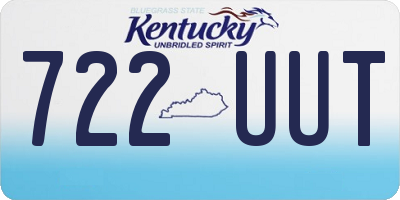 KY license plate 722UUT