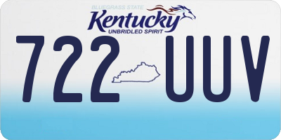 KY license plate 722UUV