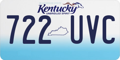 KY license plate 722UVC
