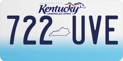 KY license plate 722UVE