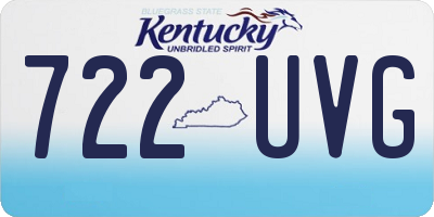 KY license plate 722UVG