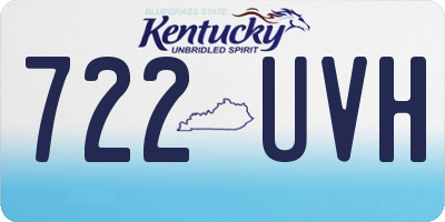 KY license plate 722UVH