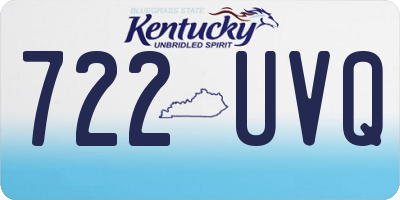 KY license plate 722UVQ