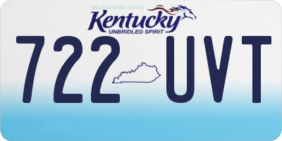 KY license plate 722UVT