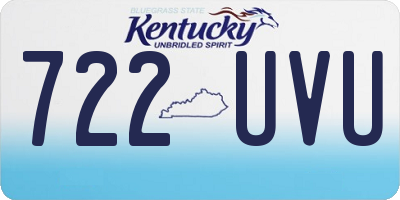 KY license plate 722UVU