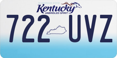 KY license plate 722UVZ