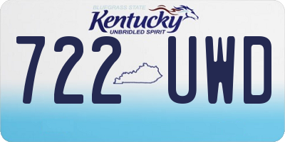 KY license plate 722UWD