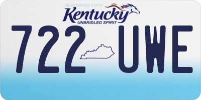KY license plate 722UWE