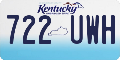 KY license plate 722UWH