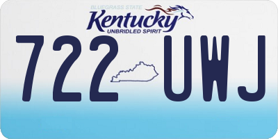 KY license plate 722UWJ