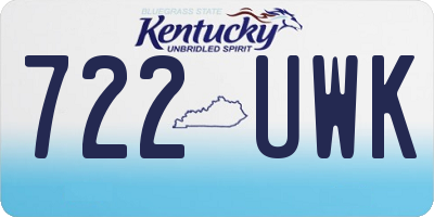 KY license plate 722UWK