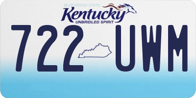 KY license plate 722UWM