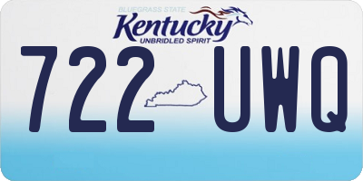 KY license plate 722UWQ