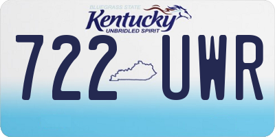 KY license plate 722UWR
