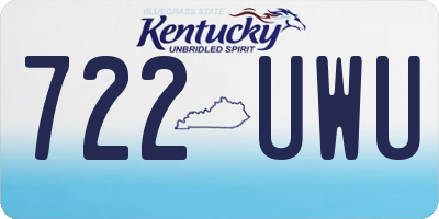 KY license plate 722UWU