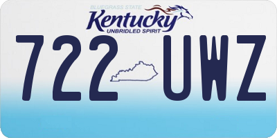 KY license plate 722UWZ