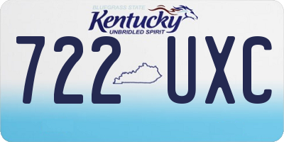 KY license plate 722UXC