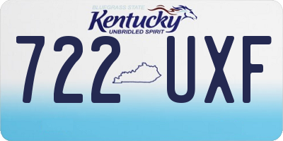KY license plate 722UXF