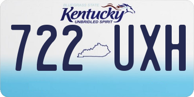 KY license plate 722UXH