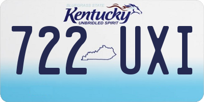 KY license plate 722UXI