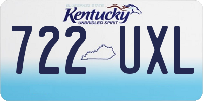 KY license plate 722UXL
