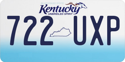 KY license plate 722UXP