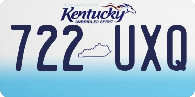 KY license plate 722UXQ