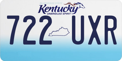 KY license plate 722UXR