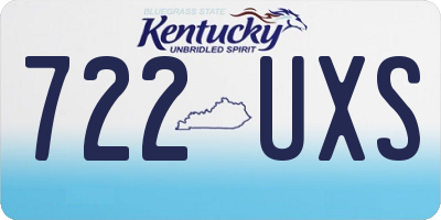 KY license plate 722UXS