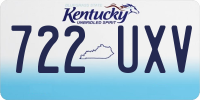 KY license plate 722UXV