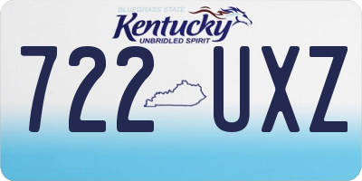 KY license plate 722UXZ