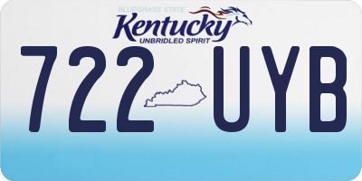 KY license plate 722UYB