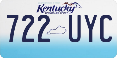 KY license plate 722UYC