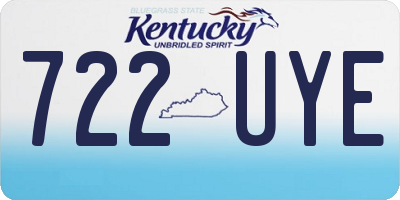 KY license plate 722UYE