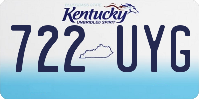 KY license plate 722UYG